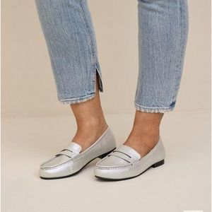 Torrid brushed silver loafers